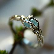 Серебряное кольцо с арбузным турмалином