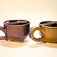 Усатые с блюдцем. Кружки и чашки. IOka Ceramica (Юка-Керамика). Интернет-магазин Ярмарка Мастеров.  Фото №2