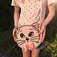Круглая сумка "Котик" из хлопкового шнура. Сумка через плечо. TUTTA_HOME tekstil&decor. Интернет-магазин Ярмарка Мастеров.  Фото №2