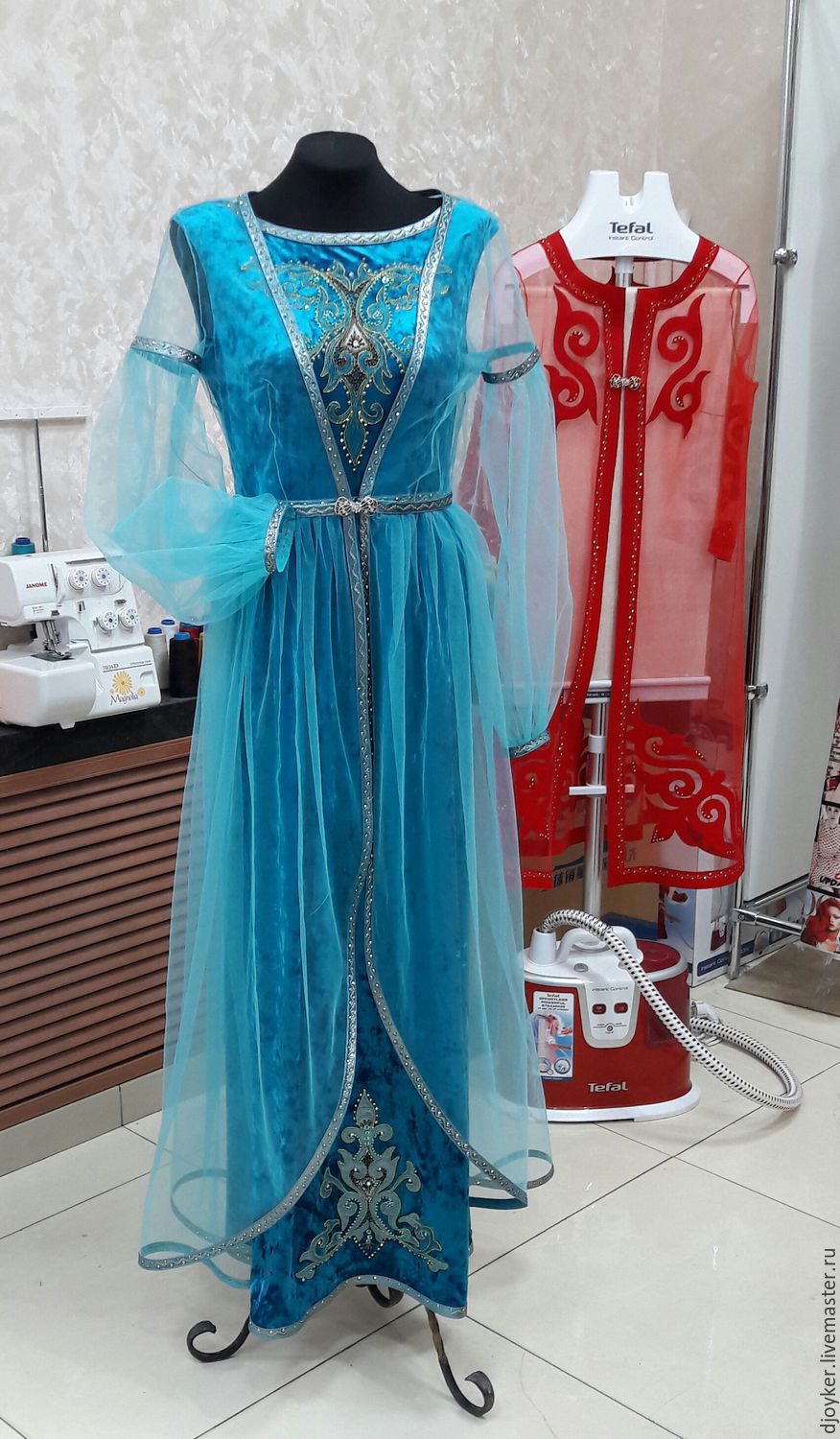 Казахский орнамент на платье