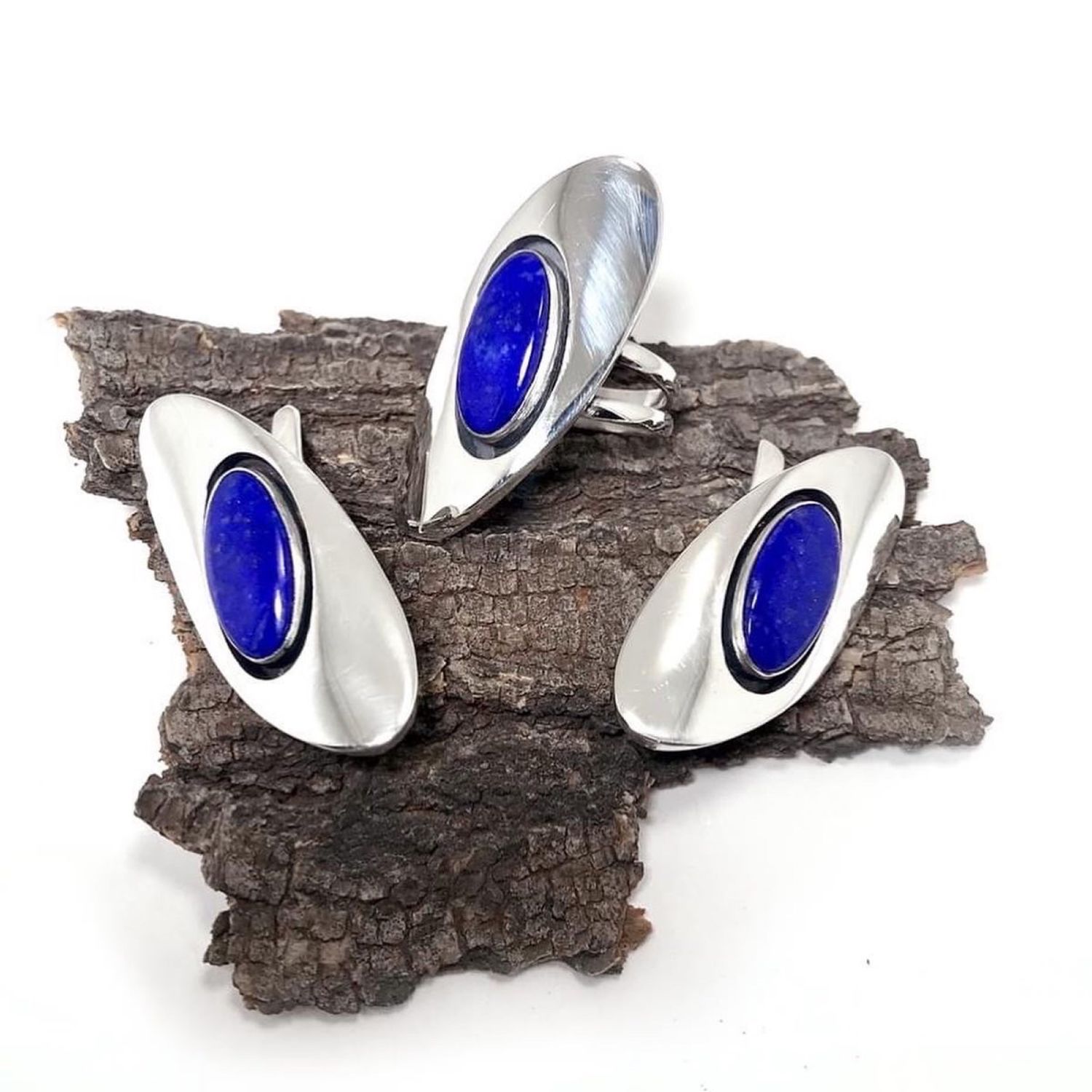 Lazuli. Серьги и кольцо с лазуритом в серебре в интернет-магазине ...