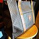 Винтаж: Большая сумка Celine Paris из коричневого макадама. Сделано в Италии, Сумки винтажные, Калининград,  Фото №1