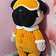 Мопсик в пижаме подарок ребенку. Мягкие игрушки. Knitted-toys-by-natalie. Интернет-магазин Ярмарка Мастеров.  Фото №2