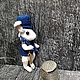 ON SALE White rabbit-miniature 5,5 cm, crocheted. Miniature figurines. Lebedeva Lyudmila (knitted toys). My Livemaster. Фото №6