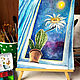 Painting Cactus Echinopsis Watercolor 20 x 25 Cactus Flower. Pictures. matryoshka (azaart). My Livemaster. Фото №4