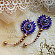 Purple soutache earrings Starry sky. Earrings. LADY-LIZA jewelry shop. Online shopping on My Livemaster.  Фото №2