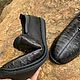 Order Ostrich leather moccasins, 100% handmade, black color. SHOES&BAGS. Livemaster. . Moccasins Фото №3