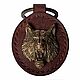 Keychain-housekeeper 'Wolf' made of genuine leather, Key chain, Moscow,  Фото №1