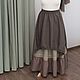 No. №223.1 Linen double boho skirt. Skirts. Olga V. Kazarinova. My Livemaster. Фото №4