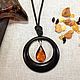Aura. Pendant in ebony and amber. Pendant. NGS Masters. My Livemaster. Фото №6