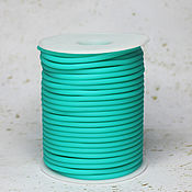 Материалы для творчества handmade. Livemaster - original item Rubber Cord 3mm Turquoise 50cm Silicone Cord for Necklace. Handmade.