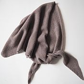 Аксессуары handmade. Livemaster - original item scarves: Merino kerchief boucle warm kerchief cappuccino. Handmade.