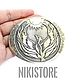 Пряжка Феникс женская  бронзовая бляха на ремень. Ремни. NIKISTORE - bronze (nikistore-art). Интернет-магазин Ярмарка Мастеров.  Фото №2