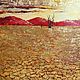 Desert Series: Cracked. The painting is acrylic, and gold leaf, Pictures, Moscow,  Фото №1