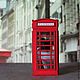 Английская телефонная будка  The London time collection. Мебель для кукол. Cчастная галерея. Интернет-магазин Ярмарка Мастеров.  Фото №2