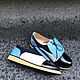 Shoes dark blue/white/blue / black lacquer removable element wedge. Shoes. Hitarov (Hitarov). My Livemaster. Фото №6