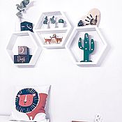Для дома и интерьера handmade. Livemaster - original item Shelves honeycomb wall white buy. Handmade.