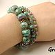 Bracelet with turquoise. Bead bracelet. Grafoli jewellery. My Livemaster. Фото №4