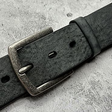 Аксессуары ручной работы. Ярмарка Мастеров - ручная работа Мужской ремень из натуральной кожи "WAX BLACK". Handmade.