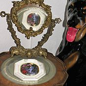Винтаж: Немецкие коллекционные каминные часы Львы и кобыла