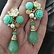 Серьги из натуральных нефритов СКОРО ВЕСНА!. Подвеска. Lady Jane. Ярмарка Мастеров.  Фото №5