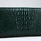 Кошелек из кожи крокодила на одной молнии IMA0013VG2. Кошельки. CrocShop товары из экзотической кожи. Ярмарка Мастеров.  Фото №11