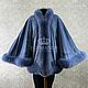 Velvet coat 'Bat' with Arctic fox fur. Coats. Olga Lavrenteva. Online shopping on My Livemaster.  Фото №2