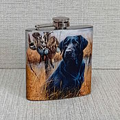 Сувениры и подарки ручной работы. Ярмарка Мастеров - ручная работа The flask is a gift to the hunter. A flask set with a funnel and stacks.. Handmade.