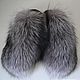 Order Mittens fur black brown (silver) foxes. Zimma. Livemaster. . Mittens Фото №3