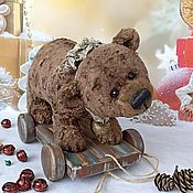 Куклы и игрушки handmade. Livemaster - original item Teddy Bears: Bear on wheels. Handmade.
