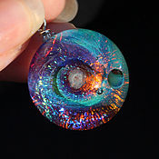 Украшения handmade. Livemaster - original item Pendant ball Cosmic beauty. Galaxy. Planet Jewelry. Universe Lampwork. Handmade.