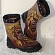 Order Men's felted boots Iron Maiden. wool gifts. Livemaster. . High Boots Фото №3