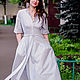 Белое платье -рубашка "White dress". Платья. Лана КМЕКИЧ  (lanakmekich). Ярмарка Мастеров.  Фото №4