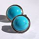 Order earrings with natural turquoise 'perfection', silver. EdGems jewerly. Livemaster. . Earrings Фото №3