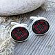 cufflinks silver plated cage red (large). Cuff Links. Linda (LKdesign). Online shopping on My Livemaster.  Фото №2