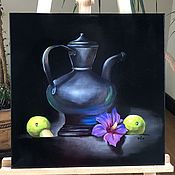 Картины и панно handmade. Livemaster - original item Oil painting. Still life. The jug of desires. 50*50 cm. Handmade.