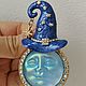 Винтаж: ВИНТАЖ СТИЛЬ Брошь Moon Face  Wizard. Броши винтажные. Vintage & Jewelry by Ev. Ivanovskaia. Ярмарка Мастеров.  Фото №7
