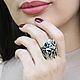 Vampire Skull Ring made of 925 Silver HB0081. Rings. Sunny Silver. Online shopping on My Livemaster.  Фото №2