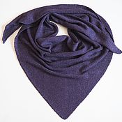 Аксессуары handmade. Livemaster - original item scarves: Knitted merino scarf with lurex purple and silver. Handmade.