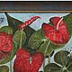 Interior elements: red Kala painting. Pictures. elviramaistruk. Online shopping on My Livemaster.  Фото №2