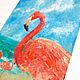 Картина Фламинго Экзотические птицы на пляже Пейзаж морской - масло. Картины. Художница Наталья Кудинова. Интернет-магазин Ярмарка Мастеров.  Фото №2