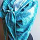 Felted double-sided stole (bactus) Emerald and white snow. Wraps. FansFelt. Online shopping on My Livemaster.  Фото №2