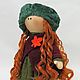 Doll textile ' Ryzhulka'. Round Head Doll. Handmade from Veronika. Online shopping on My Livemaster.  Фото №2