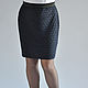 Order Knit Wave skirt dark blue elastic. Tolkoyubki. Livemaster. . Skirts Фото №3