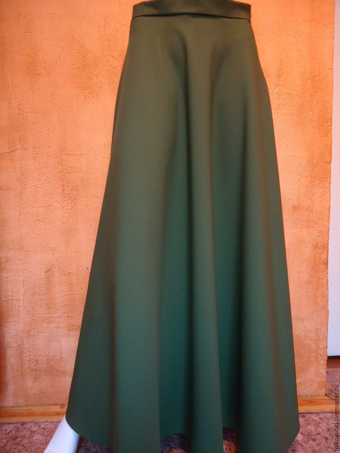 Длинная юбка из габардина