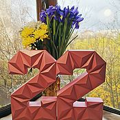 Сувениры и подарки handmade. Livemaster - original item Polygonal paper numbers for any holiday. Handmade.