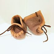 Одежда детская handmade. Livemaster - original item MY LITTLE GINGER baby merino woolen shoes from 0 months. Handmade.