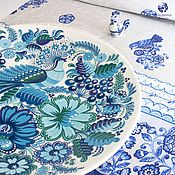 Картины и панно handmade. Livemaster - original item Plates decorative: The blue bird of happiness. plate stained glass. Handmade.