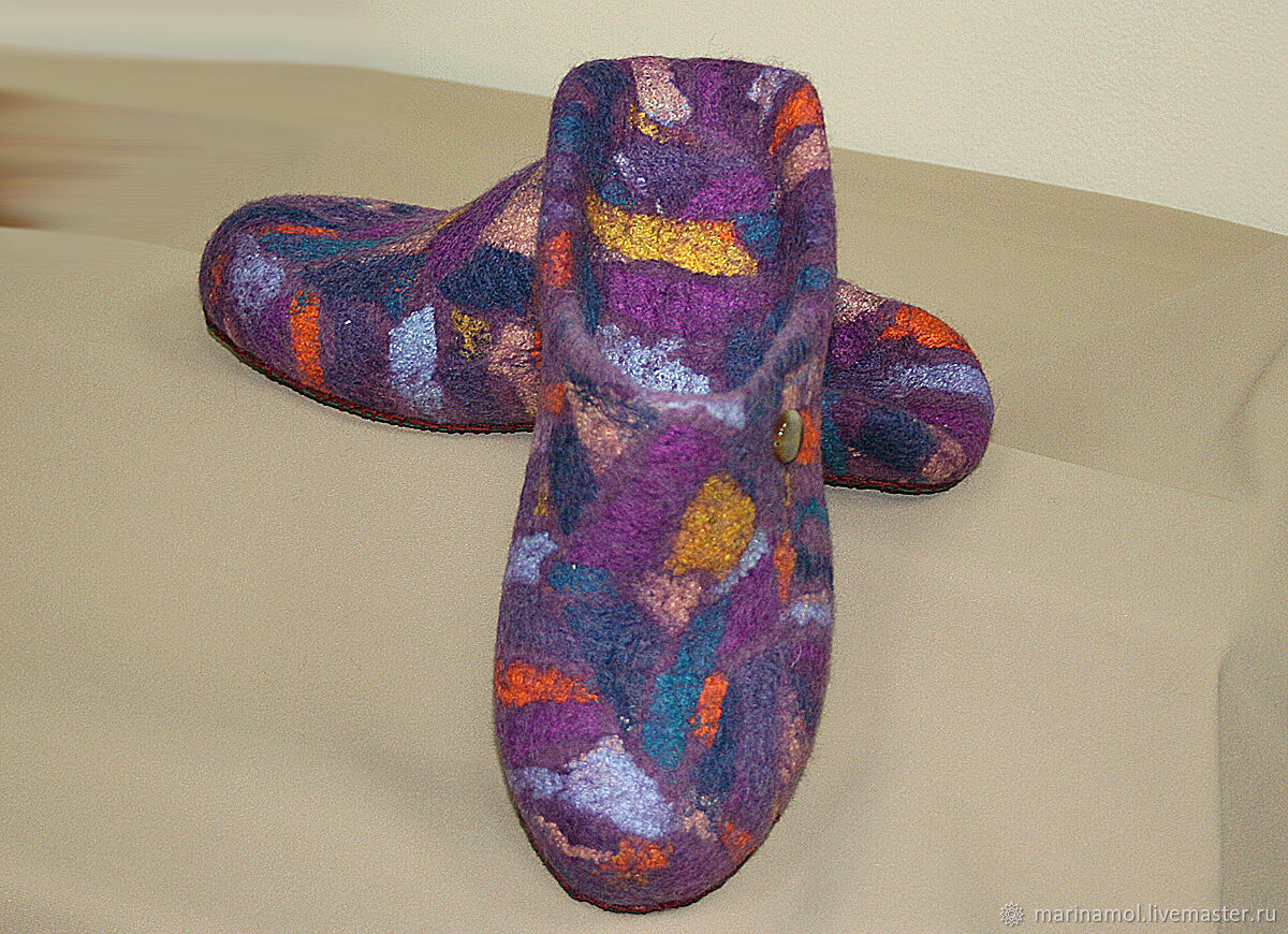 Women's Felted Slippers Festive commotion, Slippers, Miass,  Фото №1