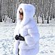 Order Fur coat white Fox hooded. Zimma. Livemaster. . Fur Coats Фото №3